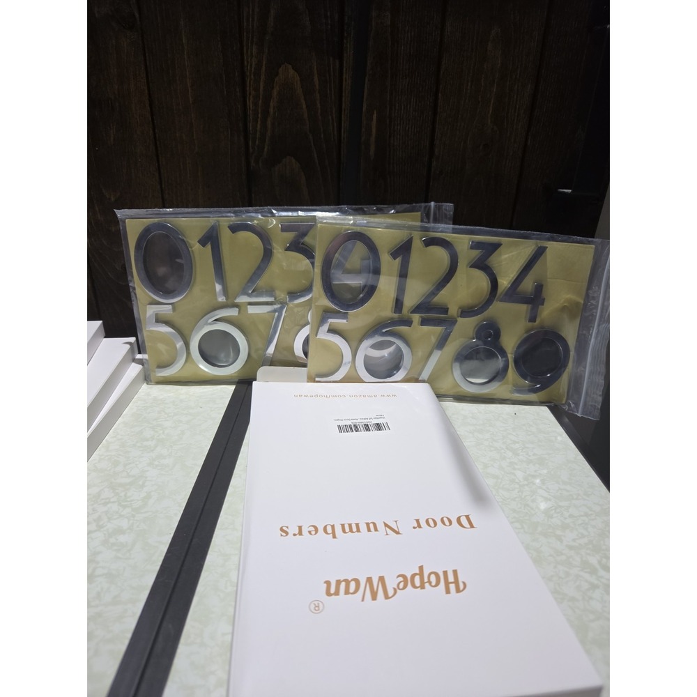 20 PCS Silver Mailbox/ Door Numbers Self‎ Adhesive